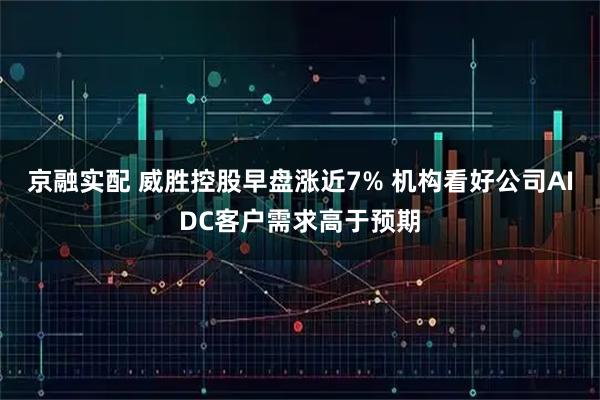 京融实配 威胜控股早盘涨近7% 机构看好公司AIDC客户需求高于预期