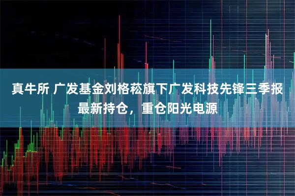 真牛所 广发基金刘格菘旗下广发科技先锋三季报最新持仓，重仓阳光电源